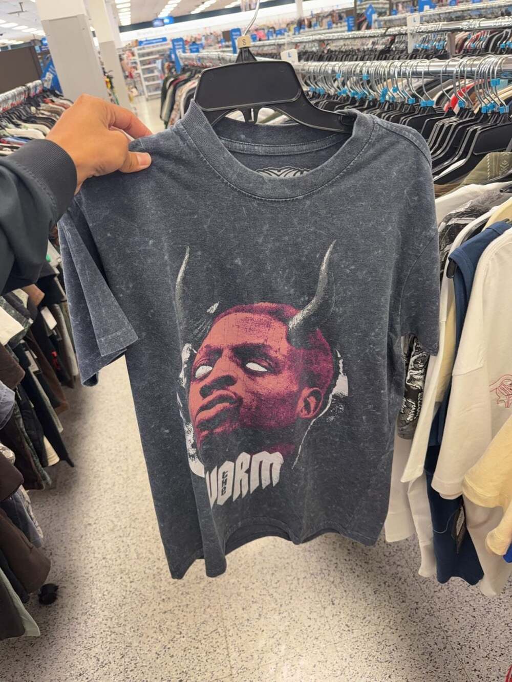 Dennis Rodman The Worm Graphic T-Shirt Size Small